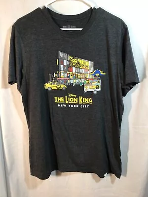 Disney The Lion King New York City Gray Large Cotton Blend T Shirt T15 • $9.88