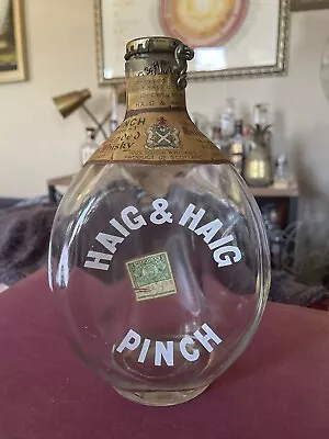 Vintage Haig And Haig Pinch Scotch Whiskey Decanter W/Original Cap & Tax Labels • $30