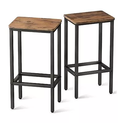 Bar Stools Set Of 2 Counter Height Stools 25.6  Stools For Kitchen With Foo... • $75.96