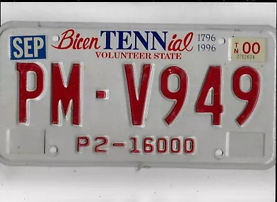 TENNESSEE 2000 License Plate  PM-V949  • $6.50