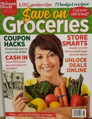 Womans World Save On Groceries 71 Budget Recipes Coupon Hacks FREE SHIPPING CB • $14.97