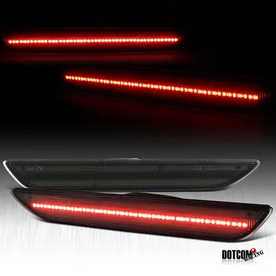 Fit 2015-2019 Mustang Rear Bumper Smoke LED Side Marker Lights Signal Lamps Set • $16.19