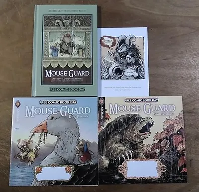 3x MOUSE GUARD FCBD; Set David Petersen Limited Edition Hardcover ARCHAIA HTF • $24.99