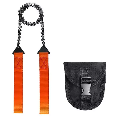 Pocket 25 In Chainsaw With Handles Travel Survival Camping Portable Folding Saw • $18.55