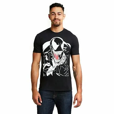 Marvel Mens Venom T-shirt Black S-XXL Spider-man Official • £9.99