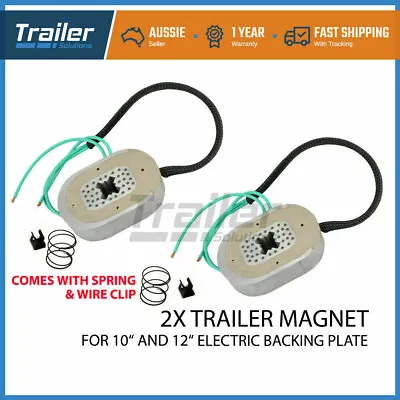 $38.50 • Buy 2x Trailer 10  12  Electric Brake Backing Plate Magnet Drum Hub Caravan