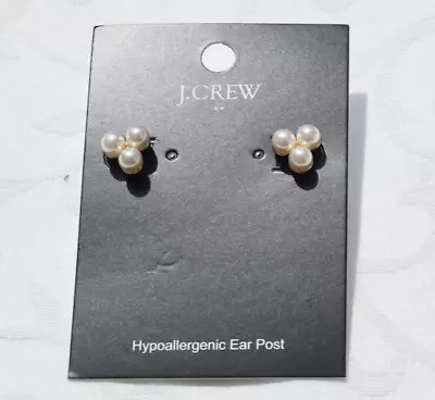 J. Crew Factory Faux Pearl Triangle Stud Earrings NWT! • $19