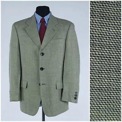 Mens Vintage Sport Coat 40S US Size SAN SIRO Herringbone Wool Blazer Jacket • $64.99