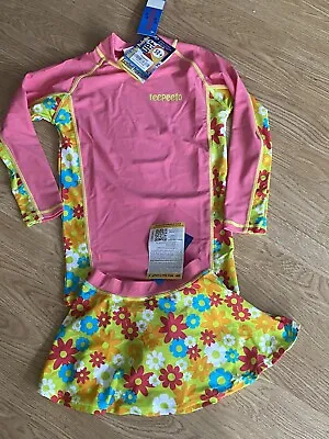£12 • Buy Tee Pee To,  Girls Sun Suit , Top And Skirt/ Pants Factor 50+ Age 6 Bnwt