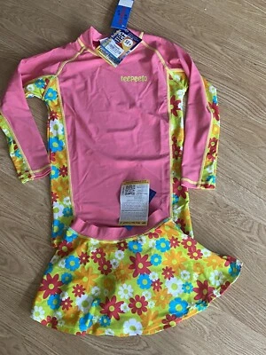 £12 • Buy Tee Pee To,  Girls Sun Suit , Top And Skirt/ Pants Factor 50+ Age 6 Bnwt
