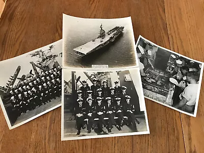 Original Photo Lot Aircraft Carrier Uss Randolph Cv-15 Ship & Crew 8x10  • $19.75