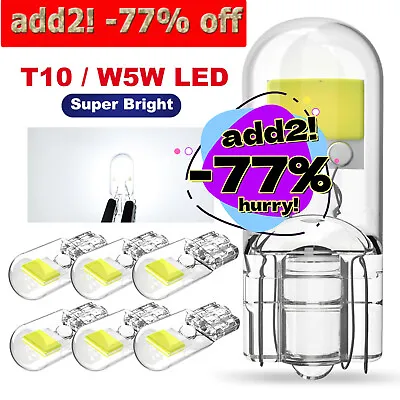 10X 501 W5w Led Bulb White/Blue T10 Xenon Canbus Error Free Side Light Wedge Cob • £2.22