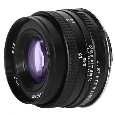 Phenix 50mm F1.7 Large Aperture Portrait Lens For Canon EOS DSLR 5D T3i Camera • £55.63