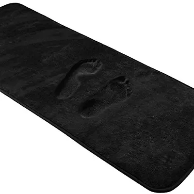 Memory Foam Bathroom Runner Rug Long Narrow Bath Mat Non 47 In X 16 In Black • $35.75