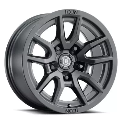 ICON Vector 5 17x8.5 5x150 25mm Offset 5.75in BS 110.1mm Bore Satin Black Wheel • $265.19