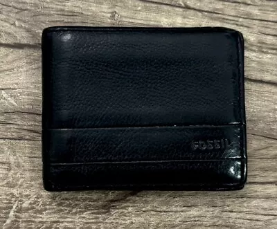 Fossil Men's Black Bifold Wallet ID Credit Card Holder • $19.99
