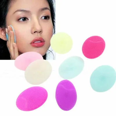$6.95 • Buy Silicone Facial Cleansing Blackhead Remover Pad Brush Beauty Scrub Tool Massage