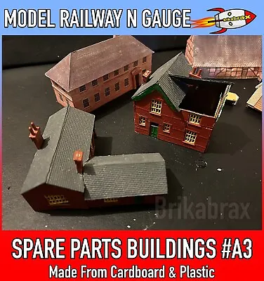 Model Railway N Gauge Buildings Spare Parts Cardboard/Plastic Buildings Used #A3 • £7.99