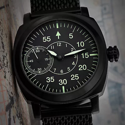 PILOT BLACK SABLE 3603 Hand Wound Russian Analog Watch Aviator Watch Molnija • $293.47