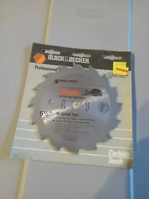 Black & Decker Piranha 5 1/2” Carbide Saw Blade 16 Teeth Made In USA NOS • $18