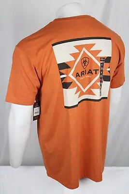 Ariat Men's SW Southwest Box Short Sleeve T Shirt Adobe Heather 10047611 • $22.94