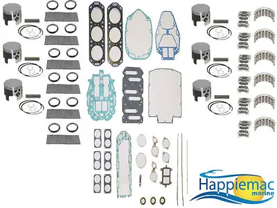 Mercury Mariner 135 150 2.0L V6 Powerhead Rebuild Kit 1992-Up Piston Gasket • $1118.41