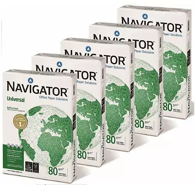 Navigator Universal 80 Gsm A4 White Paper 1 2 Or 3 Boxes + Reams + 24 Hour Del • £22.29