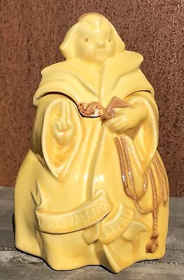 Vintage Red Wing Pottery Monk “Thou Shalt Not Steal” Cookie Jar With Lid • $25