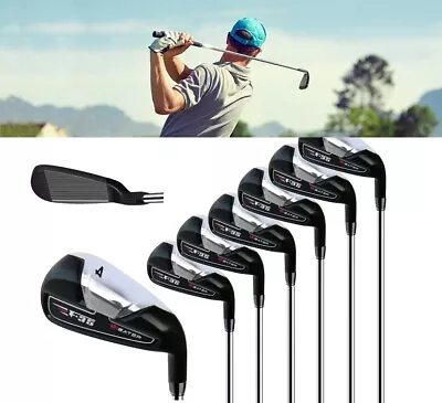 BiG Tall Mens +1  Extra Long IRONS 4-5-6-7-8-9-PW+SW Full IRON SET STEEL REGULAR • $239.95