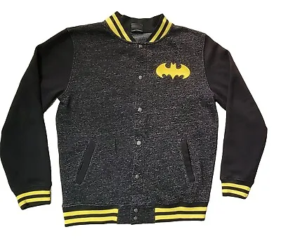 Batman Sweater Varsity Track Jacket DC Comics Fleece Size Medium Large • $17.99