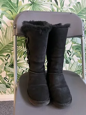 UGG Black Triplet Button Boots Size 5.5 • £60