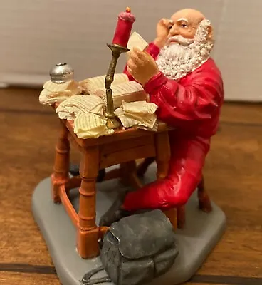 Norman Rockwell Santa Checking His List Ceramic Christmas Santa 1999 A40 • $32.98