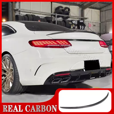 For Benz S-Class C217 S63 S65 AMG Coupe REAL CARBON Rear Trunk Spoiler Wing Lip • $161.49