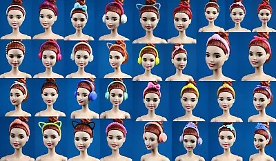 Barbie Fashionistas Set 62 Choose Pick 1 Color Hair Head Band Set For 1/6 Doll • $1.49