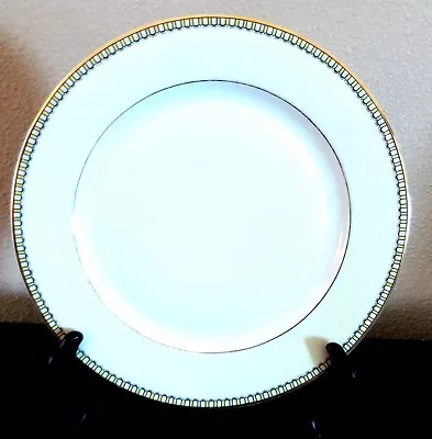 Heinrich & Co. Selb Bavaria Germany Dinner Plate Yellow Black Edge Cream White • $15.19