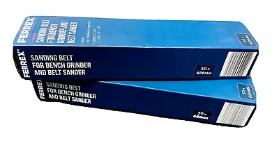 £9.99 • Buy 12x Pieces FERREX® Sanding Belt 50 X 686 Mm, 4x Each Belts Of 80/100/120 Grains