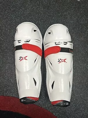 Bauer Vapor 2X Senior Ice Hockey Roller Shin Guards Pads  Size 15” • $59