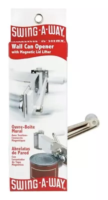 Swing-A-Way 609WH Plated Steel White Magnetic Lid Wall Mount Can Opener • $24.83