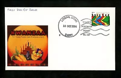 US Postal History Mailers Postmark Permit 2004 Logan UT #3881 Kwanzaa • £6.74