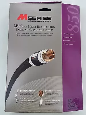 Monster Cable M Series M850DCX  High Resolution Digital Coaxial Cable 8 Feet • $20