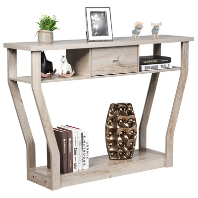 £55.99 • Buy Console Table Modern Entryway Accent Table Wood Narrow Hall Desk Sofa Side Table