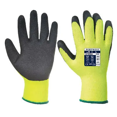 Hi Vis Cold Store Freezer Thermal Grip Safety Work DIY Gardening Gloves  • £3.95