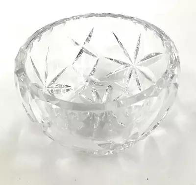 Waterford Lead Crystal Cut Snack Sauce Candy Round Bowl Ball Shape • $14.99