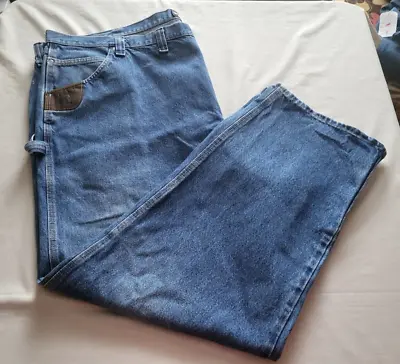 Wrangler Riggs Workwear Blue Denim Carpenter Jeans Size  54x30  EUC  FREE SHIP! • $29.99