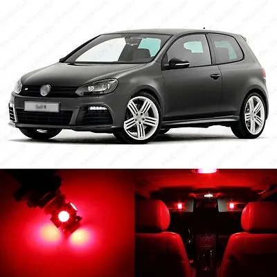 13 X Red LED Interior Light Package For 2010 - 2017 VW Golf GTi Mk6 + PRY TOOL • $14.99