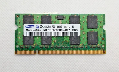£6.25 • Buy 2GB Samsung M470T5663EH3-CF7 - PC2-6400 - DDR2-800 - DDR2 RAM - 800 MHz, SO DIMM