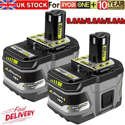 £3.93 • Buy 2X For RYOBI P108 18V One+ 9.0Ah Plus High Capacity Battery 18 Volt Lithium-Ion