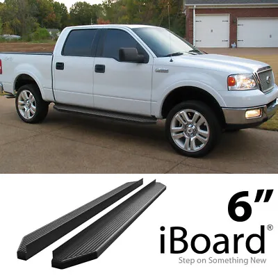 IBoard Black Running Boards Style Fit 04-08 Ford F150 SuperCrew Cab • $209