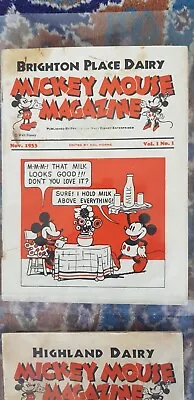 13 Magazines Mickey Mouse Magazine Giveaway Promotet 1933 1934 1935 • $9000