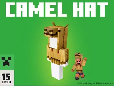 MINECRAFT CHARACTER CREATOR EXCLUSIVE ITEM Code - CAMEL HAT - Fast Delivery • $5.88